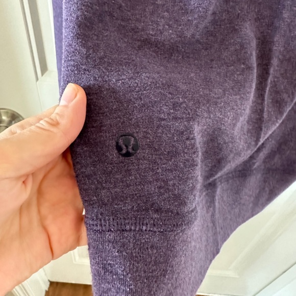 Lululemon Athletic Reversible Stripe Crew Neck Long Sleeve Top Shirt Purple - Picture 9 of 12